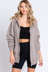 Taupe Hooded Jacket