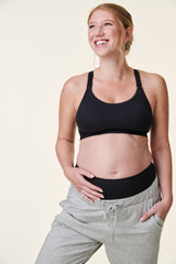 Black Tranquil Maternity & Nursing Low Impact Sports Bra