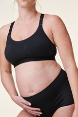 Black Tranquil Maternity & Nursing Low Impact Sports Bra