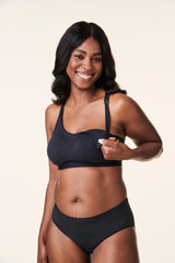 Black Tranquil Maternity & Nursing Low Impact Sports Bra