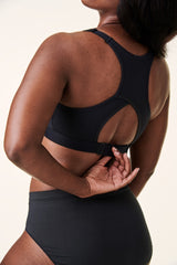 Black Tranquil Maternity & Nursing Low Impact Sports Bra