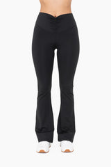 Black Front Ruched Leggings