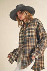 Olive Plaid Combo Shirt