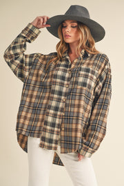 Olive Plaid Combo Shirt