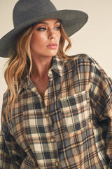 Olive Plaid Combo Shirt