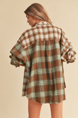 Brown Plaid Combo Shirt