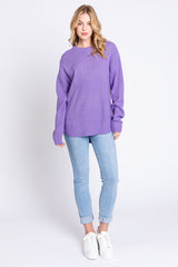 Lavender Knit Pullover Sweater