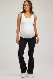 Black Flare Leg Maternity Active Pants