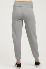 Heather Grey Slim Fit Maternity Joggers