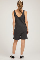 Charcoal Oversized Knit Maternity Romper