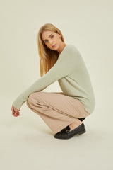 Sage Soft Knit Long Sleeve Top