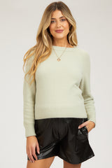 Sage Soft Knit Long Sleeve Maternity Top