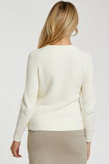 Ivory Soft Knit Long Sleeve Maternity Top