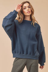 Blue Contrast Sweatshirt