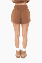 Brown Fleece Shorts