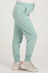 Mint Green Basic Drawstring Maternity Sweatpants