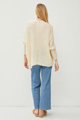 Ivory Knit Dolman Sleeve Cardigan