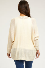 Ivory Knit Dolman Sleeve Maternity Cardigan