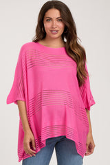 Fuchsia Knit Maternity Top