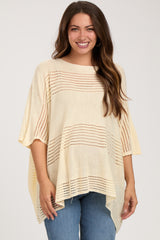 Cream Knit Maternity Top