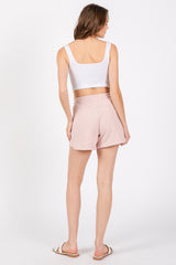 Light Pink Terry Shorts