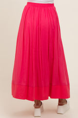 Magenta Colorblock Maternity Maxi Skirt