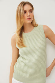 Sage Knit Sleeveless Top