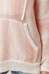 Rose Mix Color Gradient Hoodie Sweater