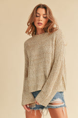 Oat Cable Knit Sweater