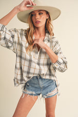 White Plaid Shirt