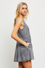 Charcoal Flare Romper